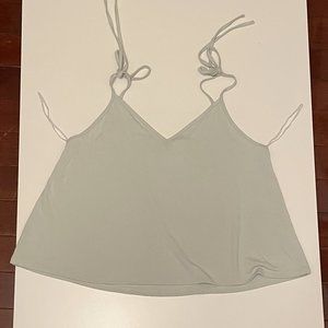 Garage pale turquoise strap tie tank